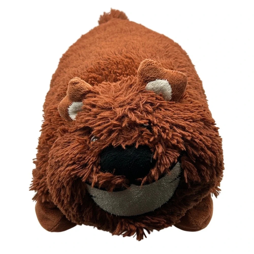 Kids Pillow Pal Stuffed Animal Brown Bear Plush Nap‎ Cuddle Pillow Bedding Toy